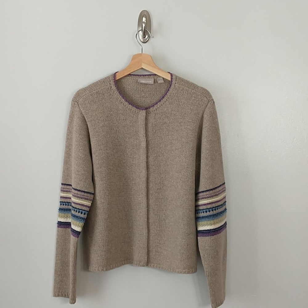 VINTAGE NORDSTROM Pure Lambswool Cardigan Sweater